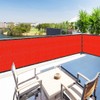 Houssity Red 4' x 77' Balcony Deck Fence Privacy Screen