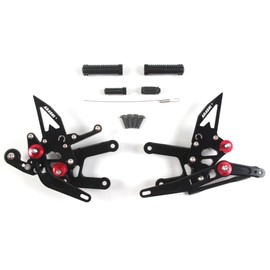 V2.0 Adjustable Rearsets Compatible with Yamaha YZF R6 2017-2023, Black