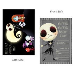 Silly Goose Gifts Whats This Everybody Scream - Prepare for a Spooktacular Party Nightmare Birthday Halloween Before Christmas Invite (24pc Set) with Envelopes