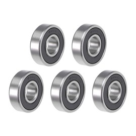 sourcing map 6000-2RS Deep Groove Ball Bearing 10x26x8mm Double Sealed ABEC-3 Bearings 5-Pack