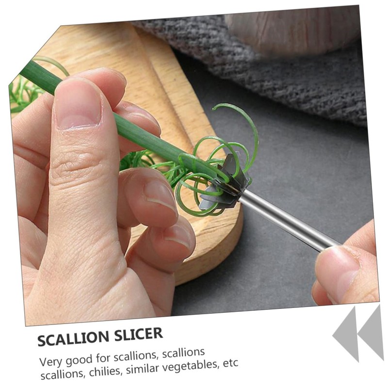 SHOWERORO 1pc Copper Needle Scallion Cutter Multifunctional Vegetable Slicer for