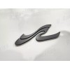 SEARAY BOAT 2PC SR WAVE Matte Black EMBLEM BADGE For