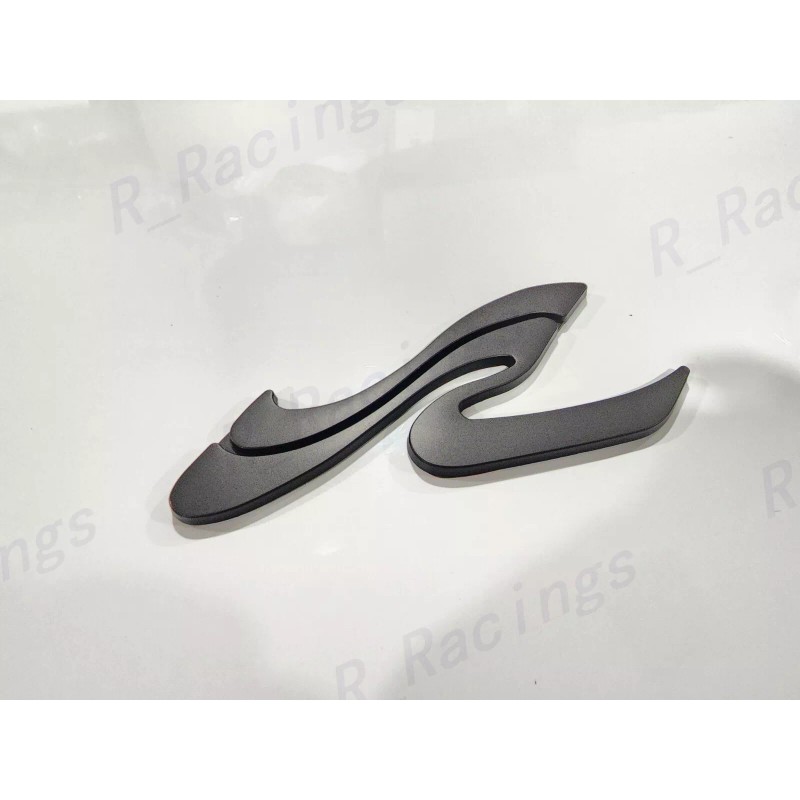 SEARAY BOAT 2PC SR WAVE Matte Black EMBLEM BADGE For