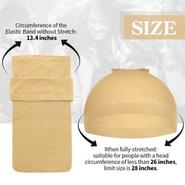 Dreamlover Wig Caps for Women, Beige Wig Caps, Bald Cap for Wigs, Stocking Wig Caps for Lace Front Wig, 12 Pieces