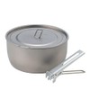 SOTO Titanium Pot, Ultralight Backpacking Pot with Lifter for Camping