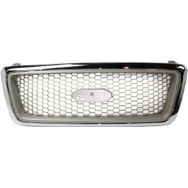 Garage-Pro Grille Assembly Compatible with 2004-2008 Ford F-150 Chrome Shell/Beige Honeycomb Insert, New Body Style