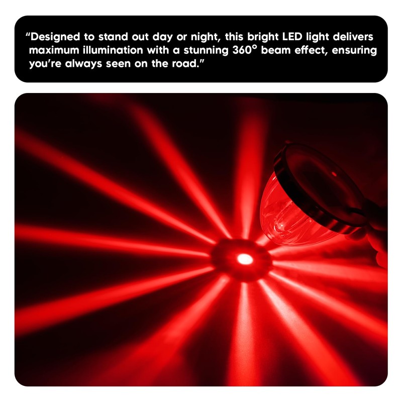 Ledvillage 2Pcs Red Watermelon LED Light with Stainless Steel Bracket,