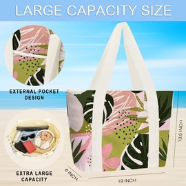 Beach Bag Wet Bag Waterproof Sandproof Women Beach Tote for Friends Travel Gifts with Wet Compartment for Pool Gym Grocery Travel Aloha Bags Waterproof Vacation Essential Large Capacity Trip Gift