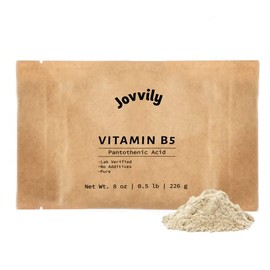 Jovvily Vitamin B5 - Pantothenic Acid - 8 oz - D-Calcium Pantothenate - Always Pure - No Fillers Or Additives