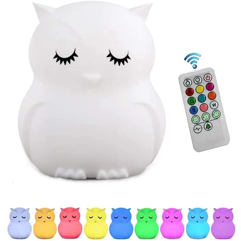 Tianhaixing Animal-Shaped Big Night Light for Children/Adults, Rechargeable LED Soft