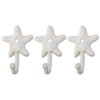 TOPBATHY 3pcs Wall Hooks Sea Star Shape Wall Mounted Decorative