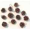 Unbranded Snow Pine Cone Ornaments Christmas Decorations 1 1/2" to