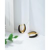 Small Enamel Hoop Earrings for Women, 18 Carat Gold-Plated Hypoallergenic
