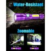 UV Rechargeable Flashlights Tactical,1000 High Lumens 3 in 1 LED