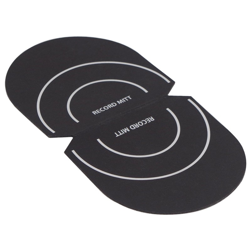 Bestvisse 2Pcs/pack Record Cleaner Mitt Handler Mitt Black Vinyls Record