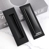 yuntop Black Sliding Closet Door Handles Recessed Finger Flush Pulls