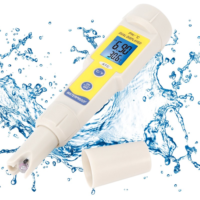 PH Meter Autocorrection Water Quality Tester Portable Waterproof Aquarium Detection