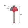 DingGreat 4Pcs 6mm Shank Round Nose Cove Core Box Router