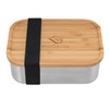 ecoGecko® Premium Stainless Steel Lunch Box with Bamboo Lid Including