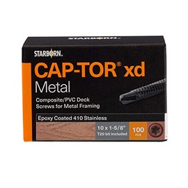 Starborn Cap-TOR xd Warm Gray #10 X 1-5/8" Screws for Metal Framing - 100 Count