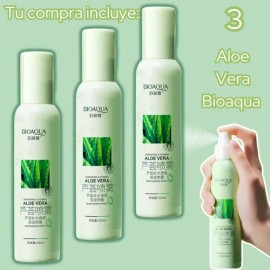 Tónico Aloe Vera Repara Humecta Quemaduras Acné Grasa 3pzs