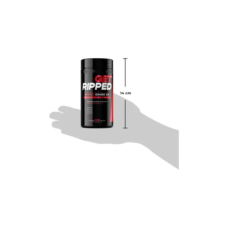 Óxido Nítrico 3x 120 Capsulas Arginina Citrulina Get Ripped Sabor