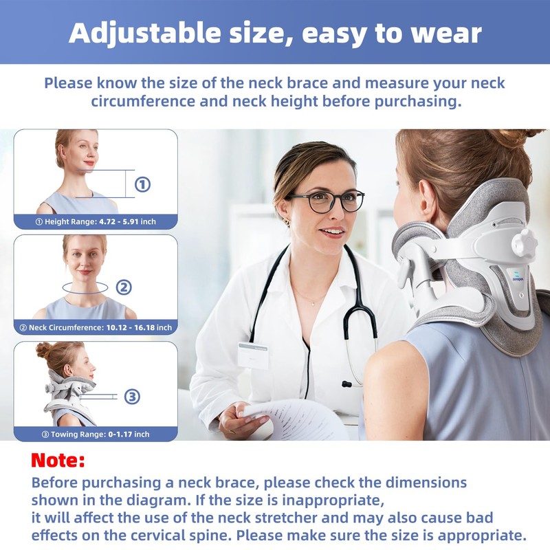 zenopax Cervical Neck Traction Device, Neck Stretcher for Neck Traction