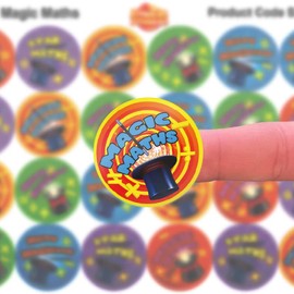 144 Magic Maths - 30mm - Glossy Reward Stickers for Teachers & Parents