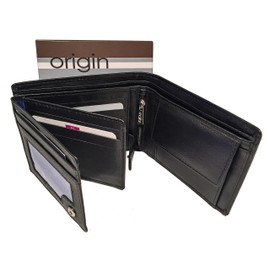 Mala Leather Origin Mens Compact Wallet RFID 129-5 (Black)