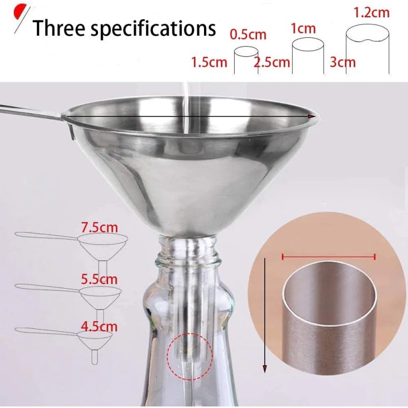 Mini Embudos De Cocina Para Llenar Botellas, Acero Inoxidabl Steel
