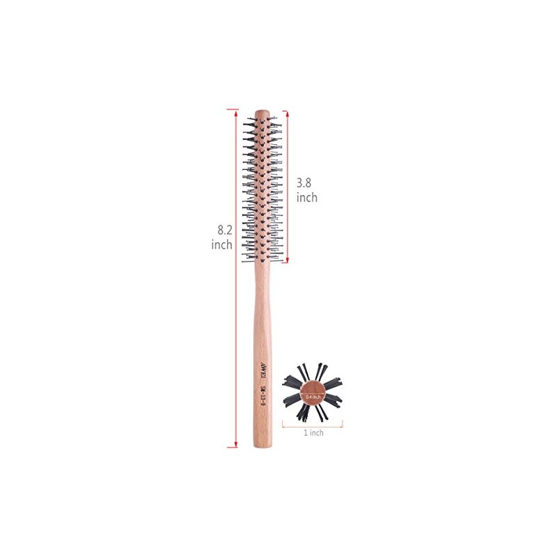 PERFEHAIR Small Round Brush for Short Hair 1 Inch Mini