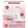 Gospire - Espejo de maquillaje recargable de viaje con luces