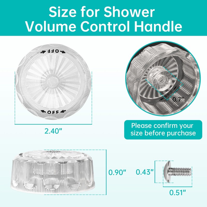 Apopip MXT11 Volume and Temperature Control Faucet Replacement Handles for