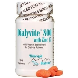 Dialyvite 800 with Zinc 15 mg. Value Bottle - 180 Tablets
