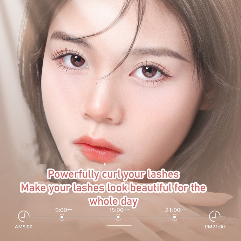 5D Push Heated Eyelash Curler Long Lasting Temperature Control Rechargeable