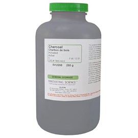 Innovating Science - Activated Charcoal Powder 250 g - Lab Grade for Adsorption Studies, Chromatography, Filtration, and Environmental Research