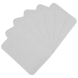 HARFINGTON - 6 parches para planchar para reparación de ropa de 3 pulgadas x 4-1/4 de tela de algodón para decoración de ropa y pantalones, color gris