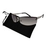 Mukojima PY1219-1 MYS Sunglasses, Square Type, Smoke x Silver, Gradient
