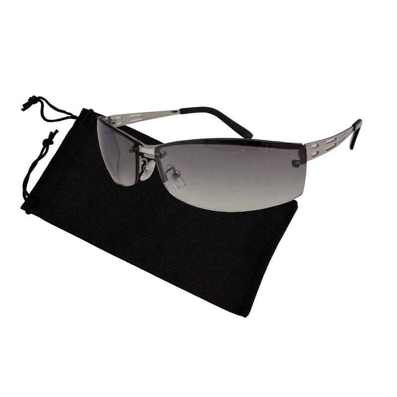 Mukojima PY1219-1 MYS Sunglasses, Square Type, Smoke x Silver, Gradient