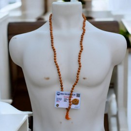 Shiva Lingam Shop Sandalwood Mala Necklace 108 Beads 8mm Brown Sandalwood Beads Unisex Adults and Teenagers