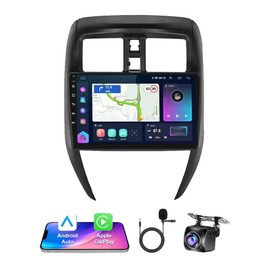 10.1 inch Android13 Car Radio Stereo for Nissan Versa Sedan 2015 2016 2017 2018 2019 Touch Screen W/Carplay & Android Auto GPS Bluetooth Wi-FI/Steering Wheel Control/AHD Camera [2GB+32GB]