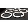 FAPBADRI - Anillos para cortina de ducha, material de plástico,