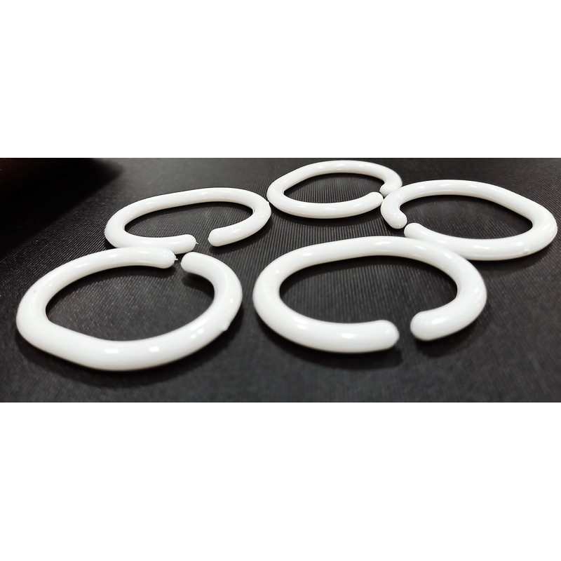 FAPBADRI - Anillos para cortina de ducha, material de plástico,