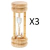 EGG TIMER 3 MINUT WD/GLS
