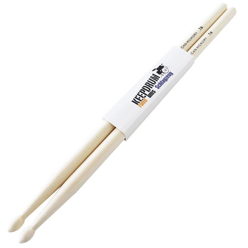 keepdrum 5B Hickory Drum Sticks 12 Pairs