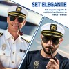 5 Set Sombrero Ajustable Capitan Marinero Gorro Gorra Yate