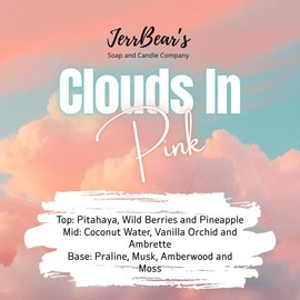 JerrBear’s Custom Body Dusting Powder - Scented - Gentle - Fine Powder Talc-Free Fragrance Moisture Cosmetic Skin Care:_Clouds in Pink