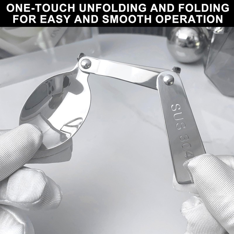 2PCS Foldable Spoon Fork Set - 304 Stainless Steel Sporks
