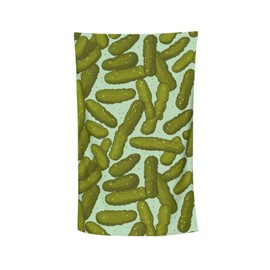 MIEPOS Fun Pickle Beach Towel,32x52in,Quick-Dry Sand-Free Pickle Bath Towels,Microfiber Lightweight for Travel Pool Yoga Beach Outdoor Activities Decor Accessories Gifts (Pickle Green)