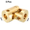 sourcing map 5pcs 3mm to 3mm Inner Dia Rotatable Universal